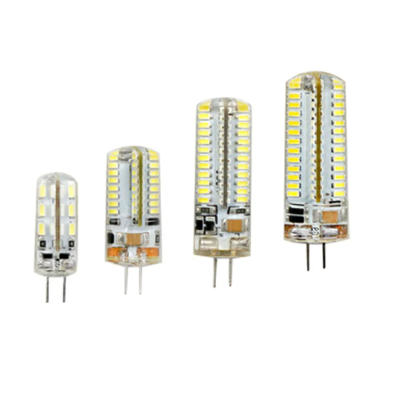 G4 Светодиодный силиконовый SMD 3014 DC 12 В/AC 220 В 3 Вт 6 7 9 Замена 30 Вт/60 галогенная лампа