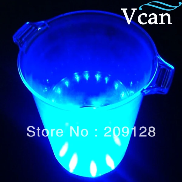 2016 Fashion Cheap Acrylic Battery Operated LED colours change Ice Bucket Wine bucket for bar clube