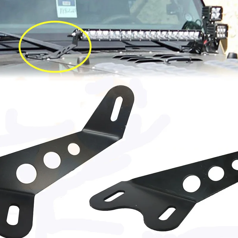 22 &quotLED свет бар капот монтажные кронштейны для Jeep Wrangler JK 2007 2016 2 двери/4 двери
