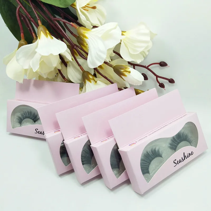 

3D Full Strip Lash Silk Eyelashes Makeup Beauty Comfortable Black Eyelashes Seashine False Eyelash Extensions Free Shipping