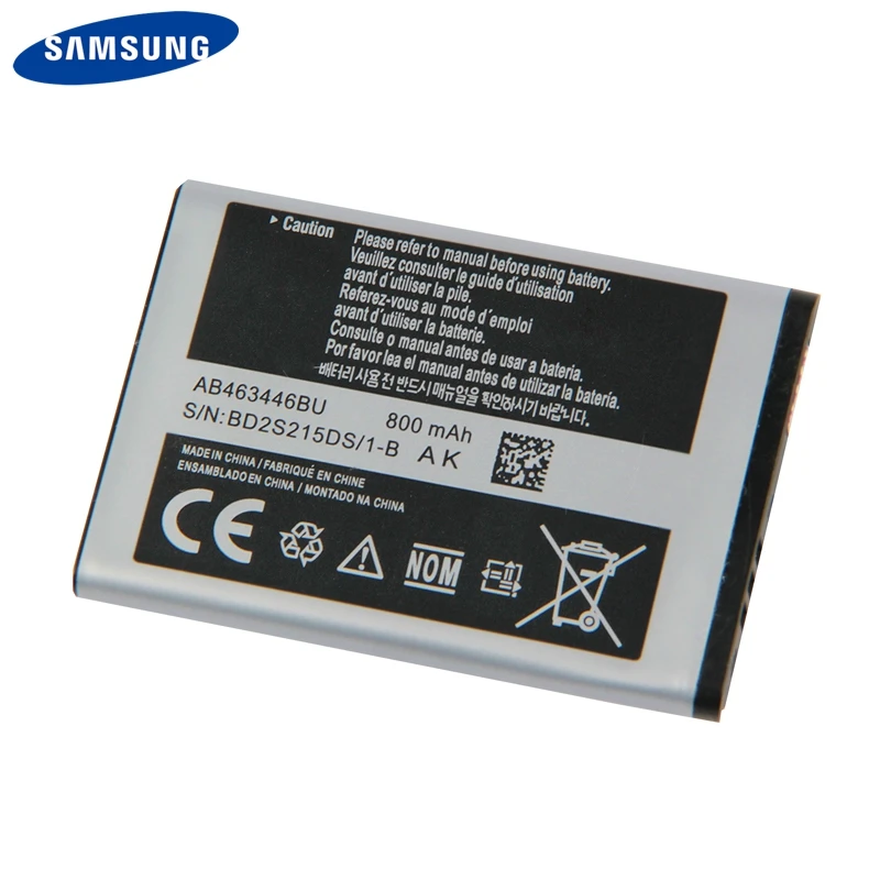 Аккумулятор Samsung AB463446BU AB043446BE для C3300K X208 GT-C3520 GT-E2530 GT-E2330 X160 B309 F299 E339 оригинал |