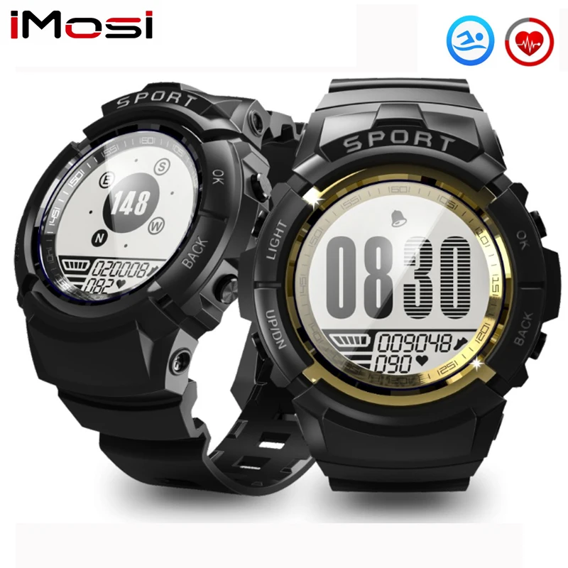 Imosi S816 Смарт часы для мужчин сердечного ритма Smartwatch фитнес трекер динамический будильник IP68 50 м водонепроницаемый спортивный секундомер