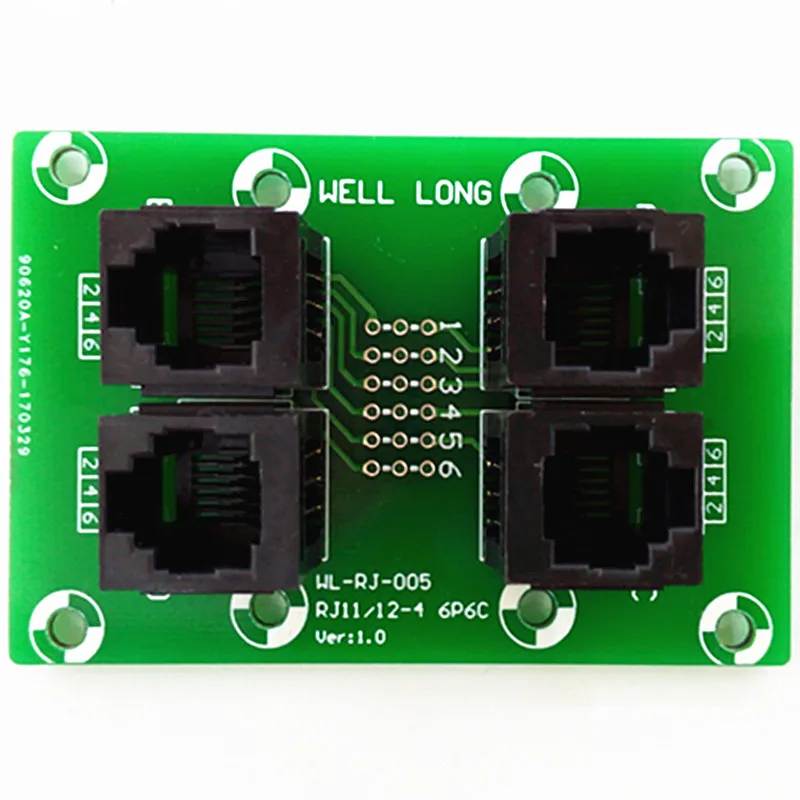 RJ11/RJ12 6P6C разъем 4-полосная шина Breakout Board клеммный блок разъем. | Обустройство дома