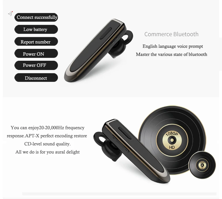 K21Bluetooth наушники беспроводные наушники головного телефона аккумулятор большой емкости вкладыши с микрофоном