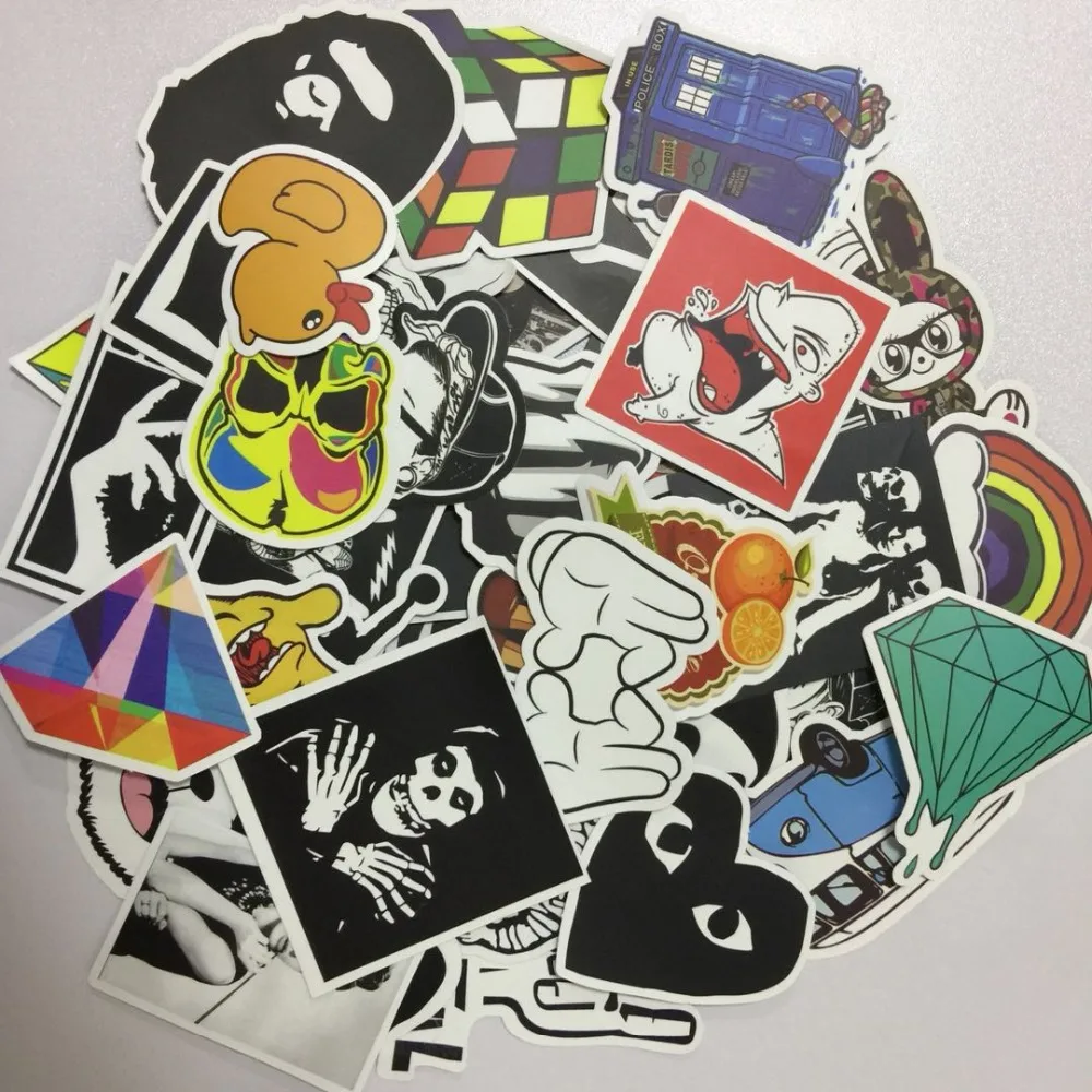 50PCS Waterproof anime Cartoon Stickers For Laptop Bike Motorcycle Skateboard Luggage Funny DIY Classic Toy Sticker Kid gift | Игрушки и