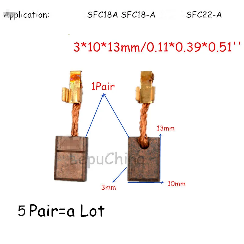 

Углеродные щетки, 5 пар, для замены HILTI 14,4 в 18 в SFC18A SFC18-A SFC22-A горячая распродажа