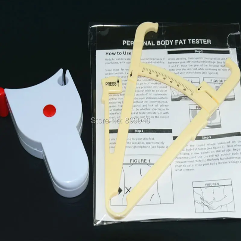 Комбинированный калибр для измерения жира + рулетка тела. В комплект входит