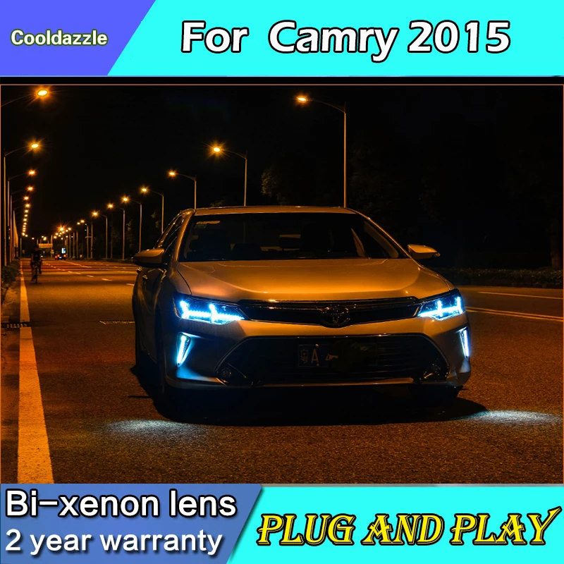 Для Toyota Camry головной свет лампы светильник s сборки LED DRL HID ксеноновый 2014 2015 год