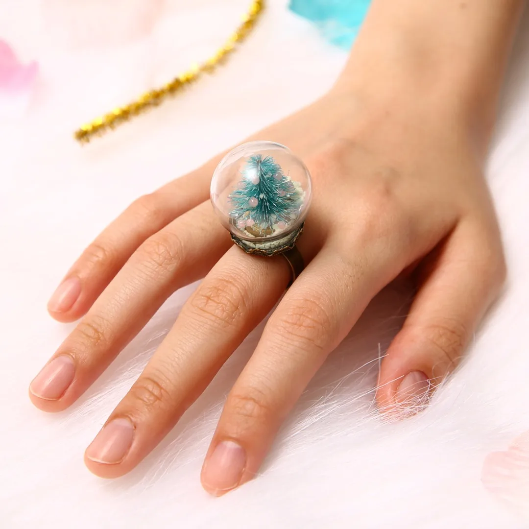 Блестящие рождественские кольца Shellhard Рождественская елка стеклянный снежок