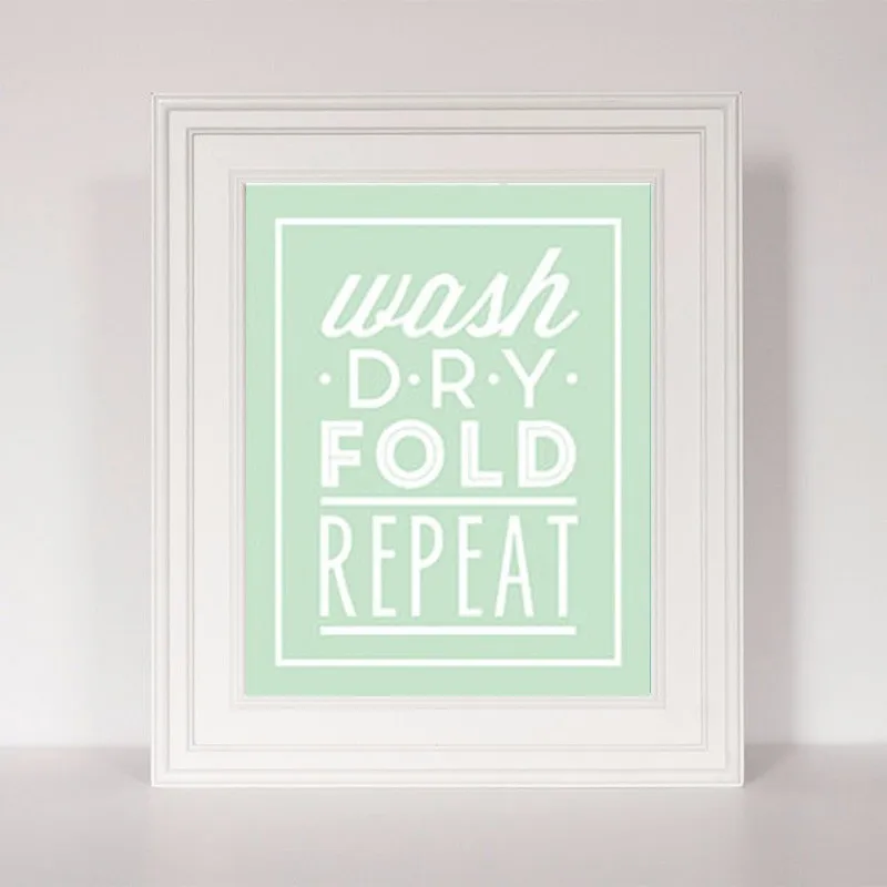 Горячая стирка сухой складной Повтор цитата прачечная художественная вывеска