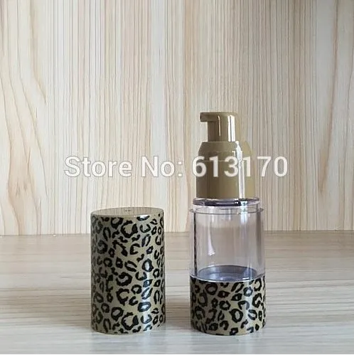 

15ml 1/2OZ Empty Airless bottle,vacuum emulsion lotion pump bottle,Cosmetic packing container Leopard style Free shipping