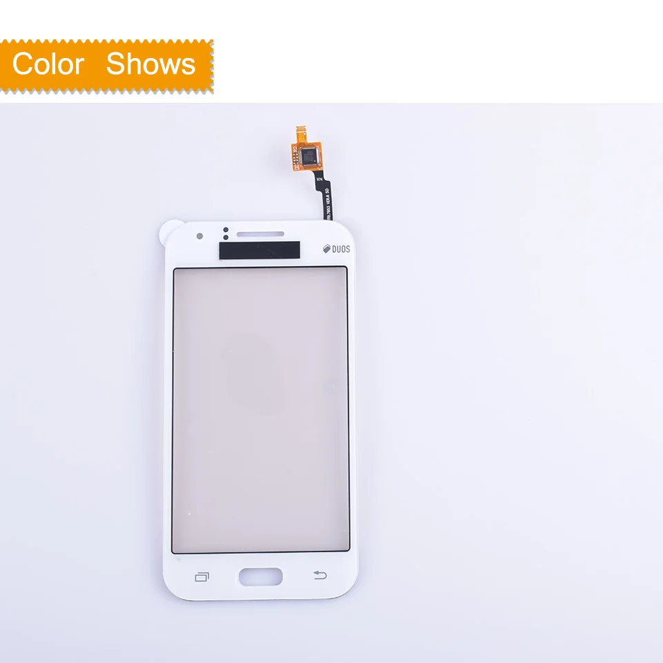 Белый 10 шт./лот для samsung Galaxy J1 J100 J100F J100H сенсорный экран Сенсорная панель дигитайзер внешняя стеклянная линза без ЖК-сенсорного экрана - Цвет: Белый