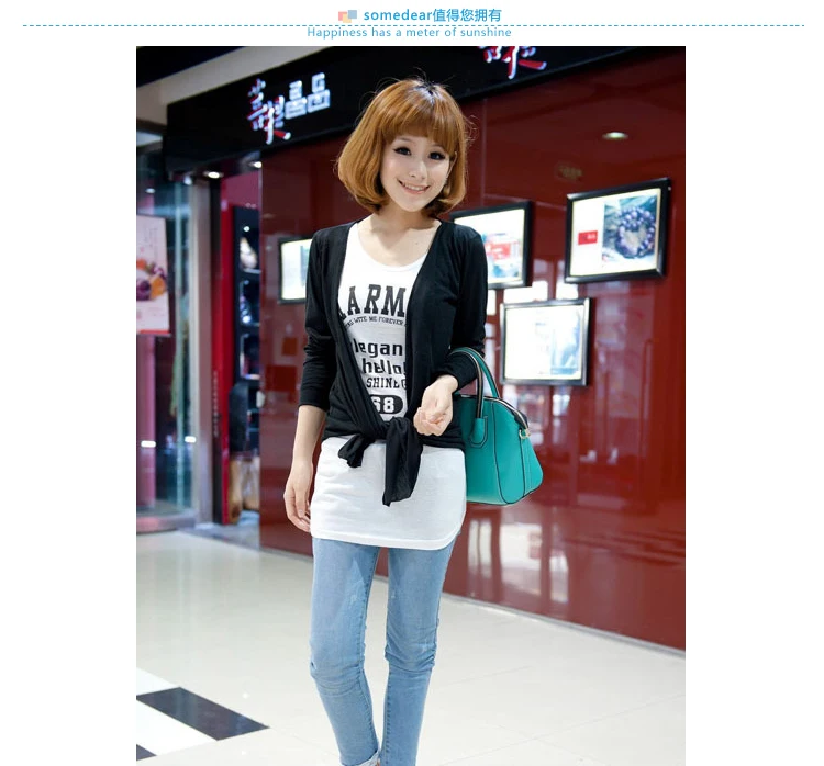 Новый женский вязаный Повседневный Кардиган тонкий хлопковый Однотонный свитер