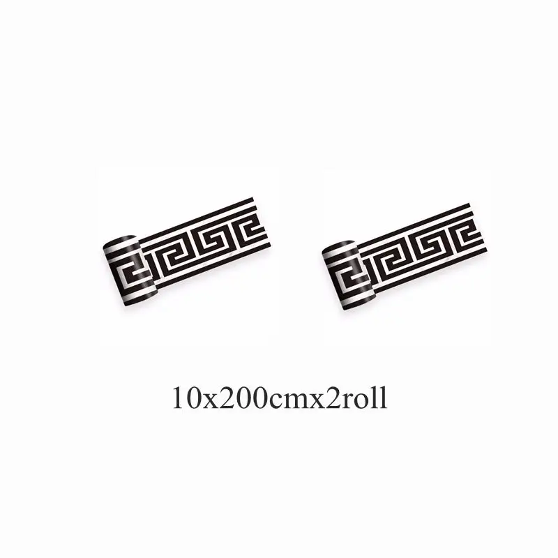 10x200cmx2roll Продукт 10*200 см геометрический узор линии талии самоклеющиеся водонепроницаемые съемные наклейки на стену для украшения дома - Цвет: 10x200cmx2roll