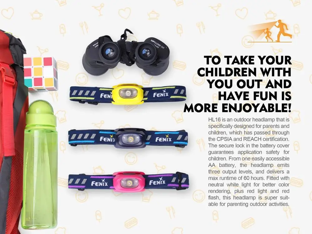 Белый светодиодный фонарь Fenix HL16 XP E2 R3|outdoor headlight|headlights headlightwaterproof headlight |