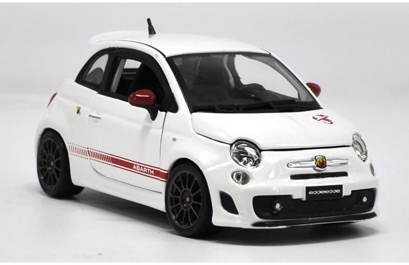 Оригинальная фабричная 1:24 FIAT 500 ABARTH 500 игрушечная машинка из сплава, игрушки для детей, литая модель автомобиля, подарок на день рождения