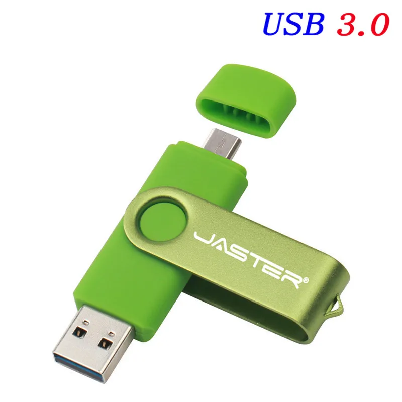 Green JASTER флеш-накопитель USB 3,0 8 ГБ 16 ГБ 32 ГБ Флешка Meta OTG USB 2,0 флэш-накопитель Внешняя память для смартфона - Цвет: Green