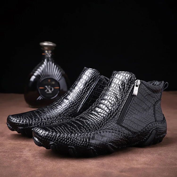 Mens Boots Winter New British Style Fashion Boot Shoes For Men Casual Boots Slip-On Design Ankle Boots