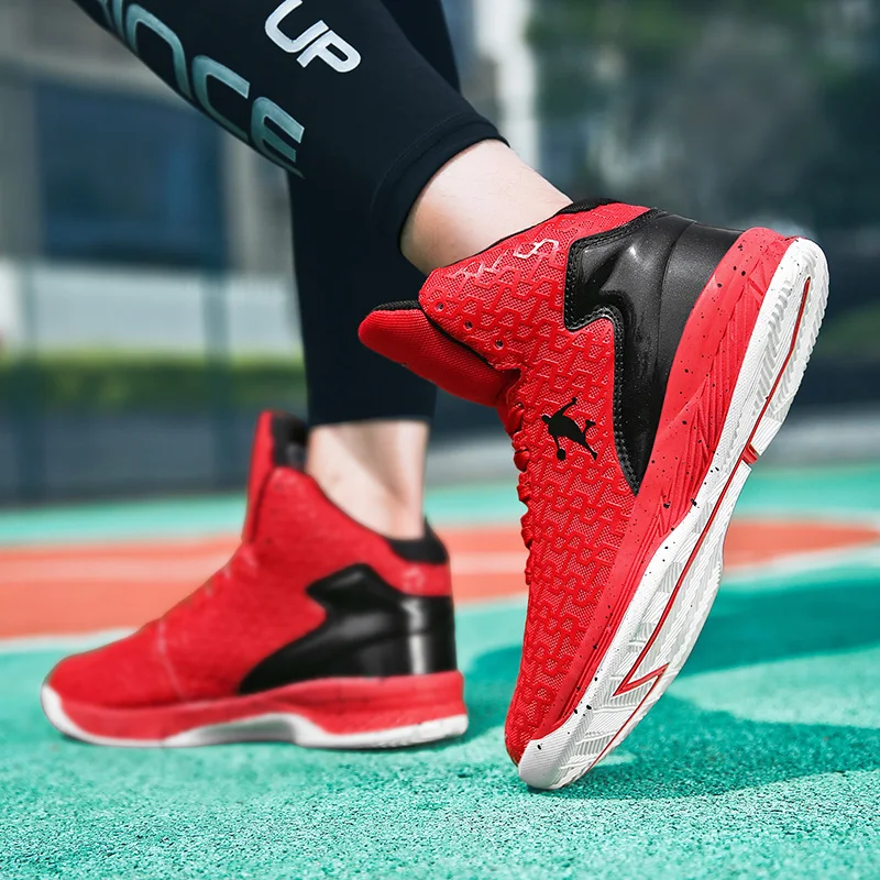 Новая сетчатая Баскетбольная обувь с высоким верхом легкая Нескользящая