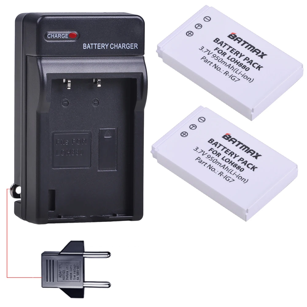 2Pcs R-IG7 Replacement Battery for Logitech 720, 850, 880, 885, 890 Pro, H880, 900 Harmony One Advanced Universal Remotes