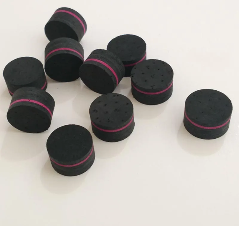 Бесплатная доставка 10 шт./лот черный 14 мм бильярдный кий наконечник 9 слоев свиная
