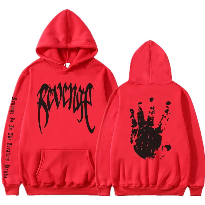 Толстовка с надписью Revenge Xxxtentacion хлопковый пуловер капюшоном в стиле хип-хоп Swag |
