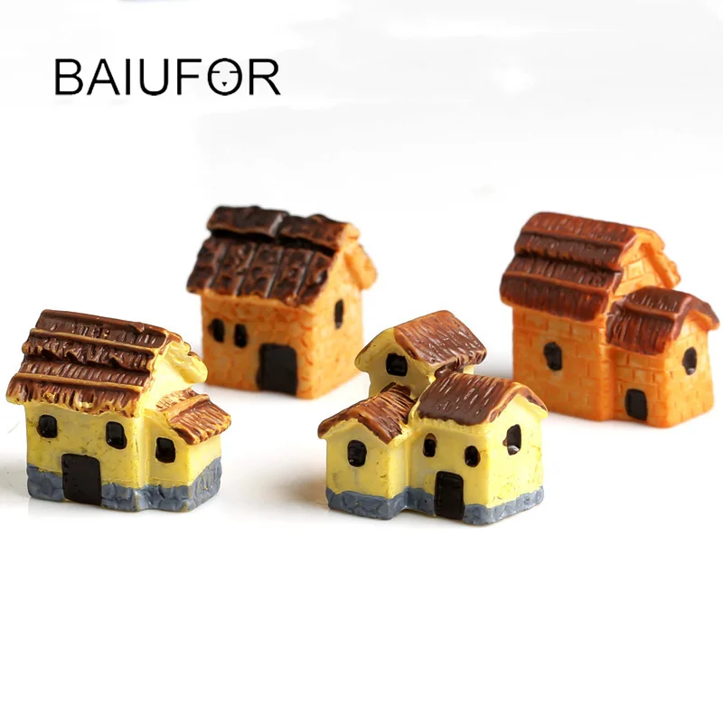 Мини хижина/замок/церковь/ветряная мельница дом мини садовое украшение