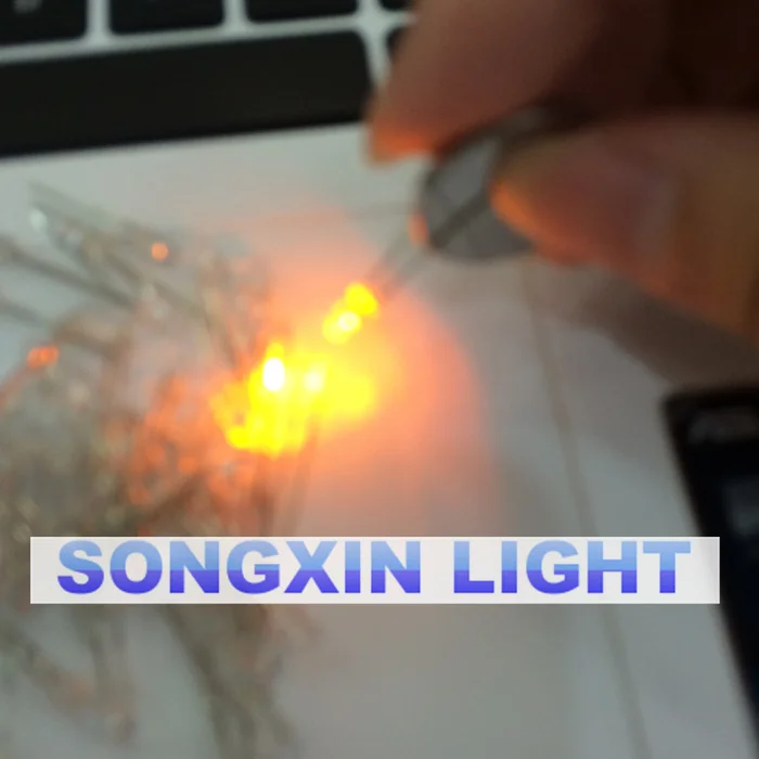 XIASONGXIN свет 200 шт./лот F3 3 мм светодиод имеет ярко желтый волос край светодиод|light