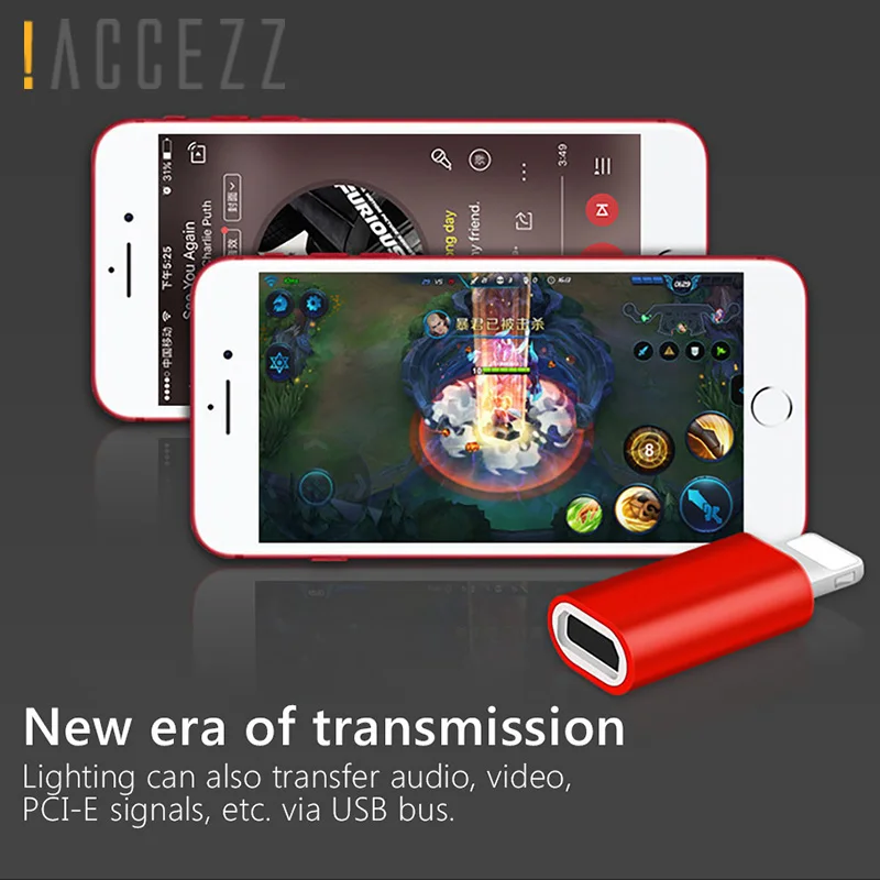 ! Адаптер ACCEZZ Micro USB для подсветки iPhone X XS XR 6 7 5 Plus портативное зарядное устройство