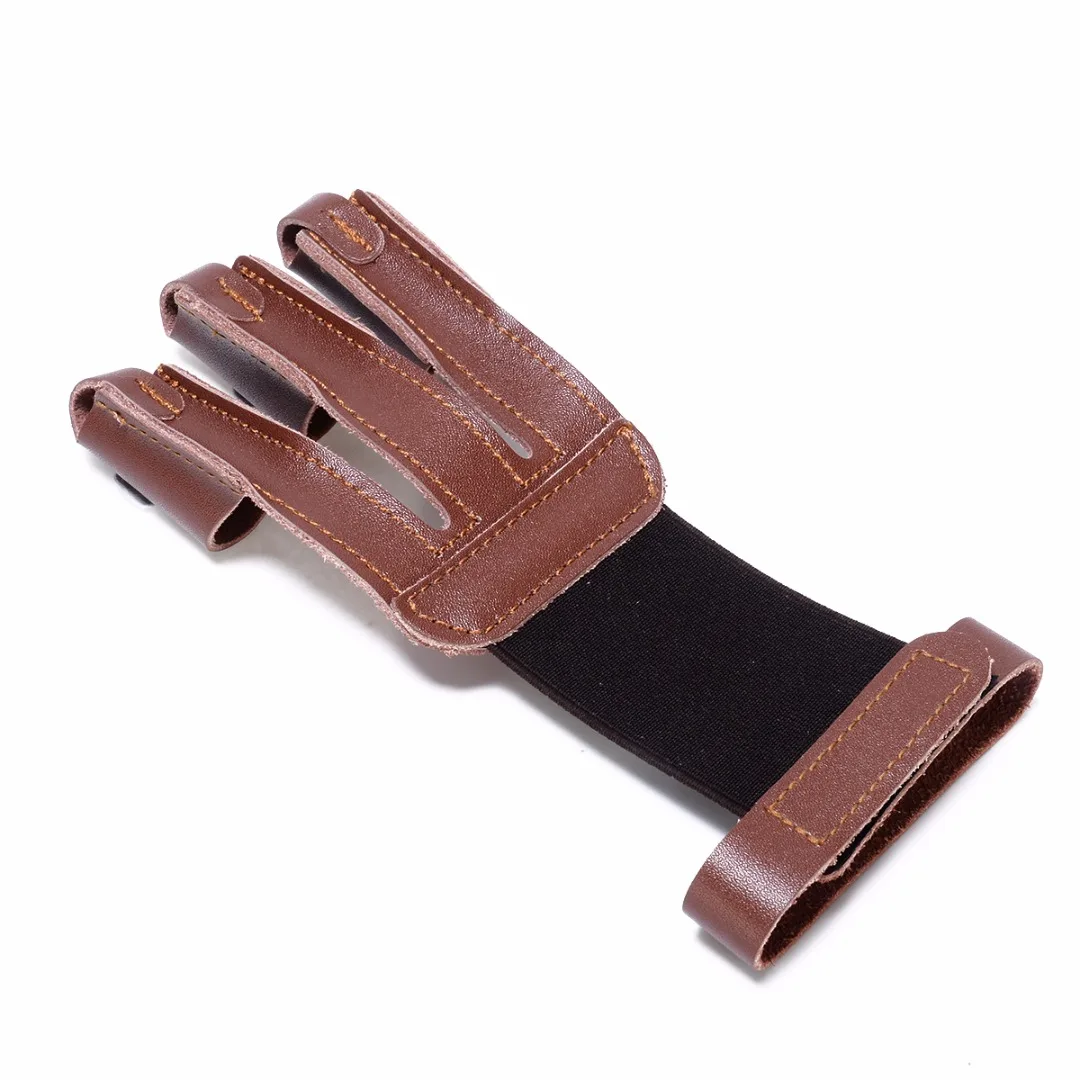 Защитная перчатка для стрельбы из лука с 3 пальцами|archery arrows|arrow bowleather archery glove |