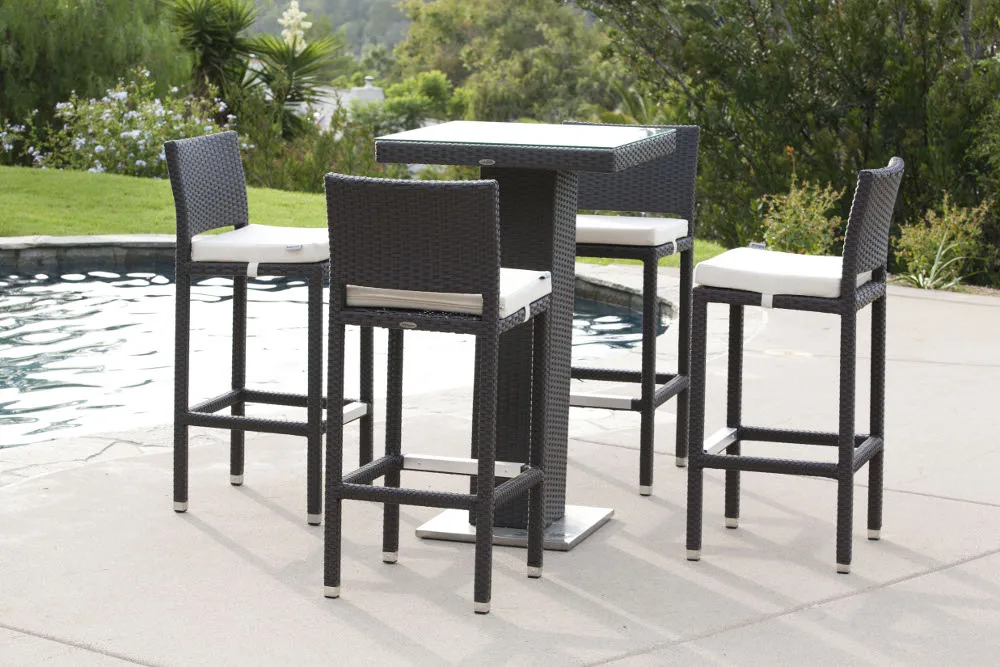 Плетеный барный столик и стул из искусственного ротанга плетеный стул|table table|patio