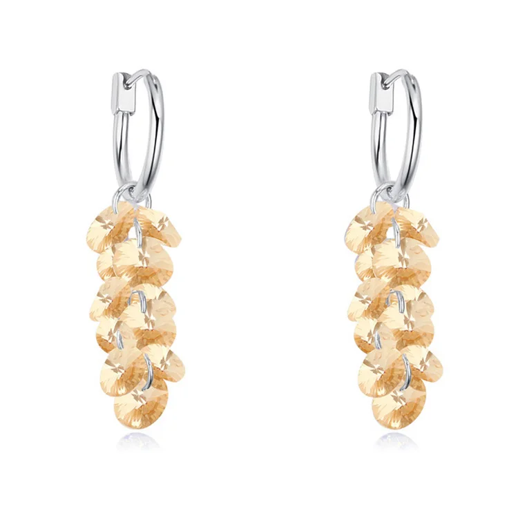 

Elegant Charm Drop Earrings for Women Crystals From Swarovski Wedding Accessories Earrings Fashion Jewelry