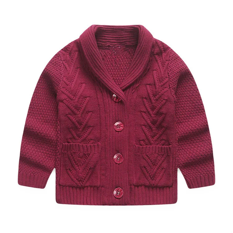 Модный свитер для малышей с воротником маленьких мальчиков кардиган От 1 до 5 лет