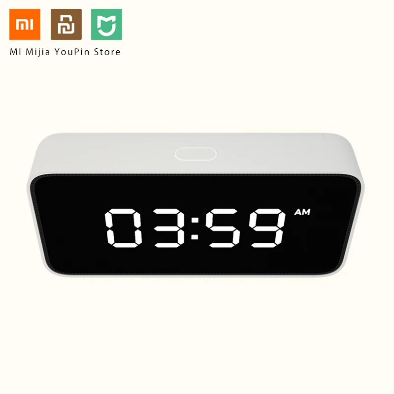 Оригинальный Смарт-будильник Xiaomi голосовое вещание часы Xiaoai ABS настольные Dersktop