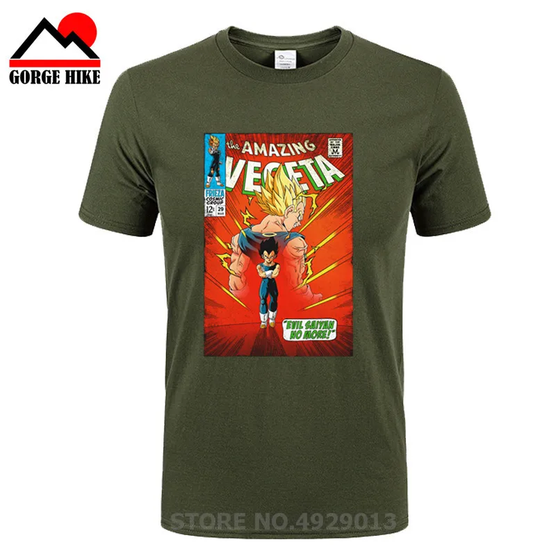 Футболка DBZ Super Hero аниме Dragon Ball Z Saiyan Amazing Vegeta Goku Мужская футболка для