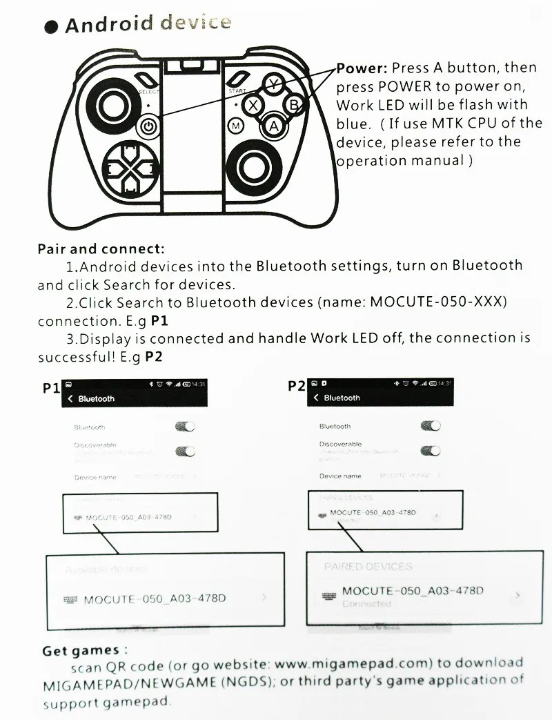 Двойной Рокер смартфон игровой контроллер беспроводной Bluetooth телефон геймпад джойстик для Android телефон/Pad/Android планшет ПК ТВ