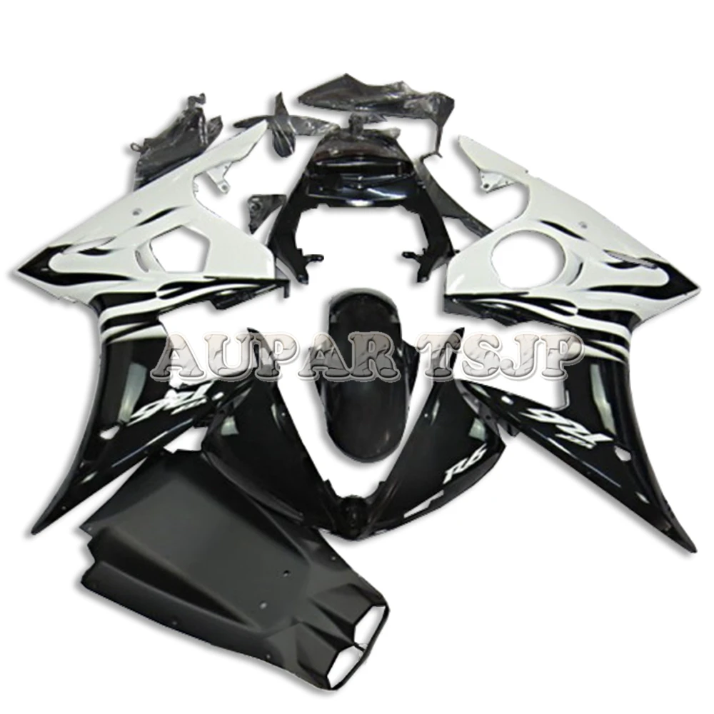 

Motorcycle Black White Lowers Cowlings For Yamaha 2003 2004 2005 YZF-600 R6 03 04 05 Sportbike Bodywork Kit
