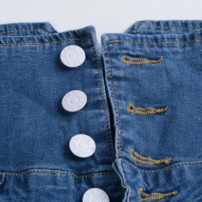 2018 Jeans Womens High Waist Elastic Skinny Denim Long Pencil Pants Plus Size Buttons Camisa Feminina Trousers |