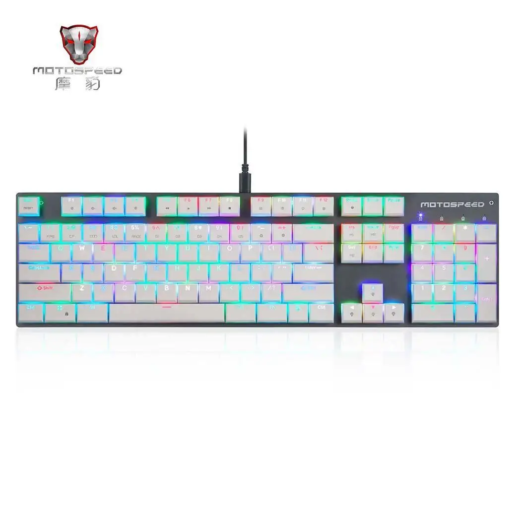 MOTOSPEED CK94 механическая клавиатура ультра тонкая RGB Подгонянная подсветка