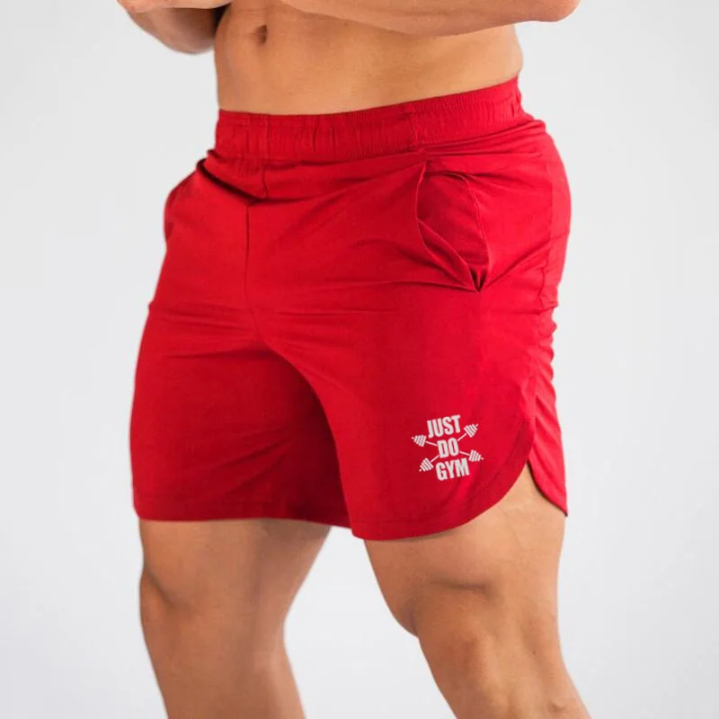 Летние мужские шорты для бега, баскетбола, спортзала, спортивные короткие штаны, спортивные, для тенниса, волейбола, облегающие, трианговые, VQ, одежда для фитнеса - Цвет: red42