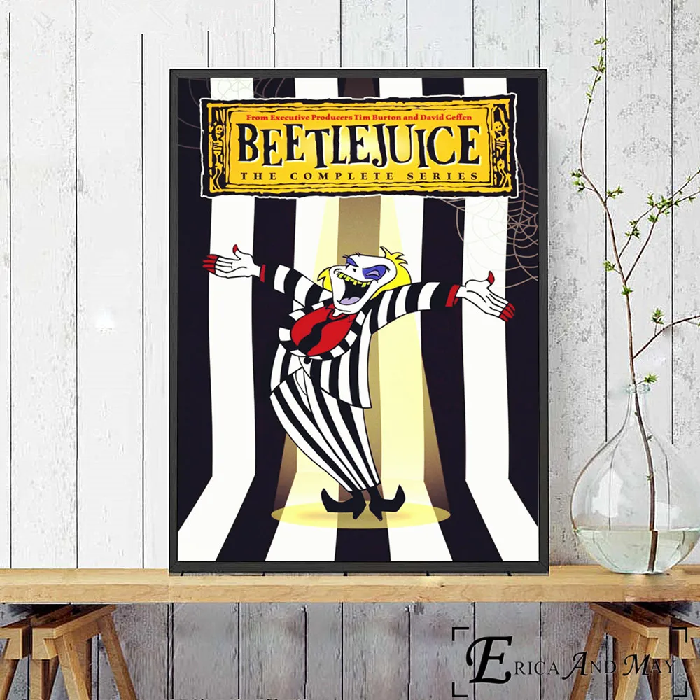 Beetlejuice мультфильм комический стиль стены Искусство Холст Живопись Плакат для домашнего декора плакаты и принты без рамы декоративные картины