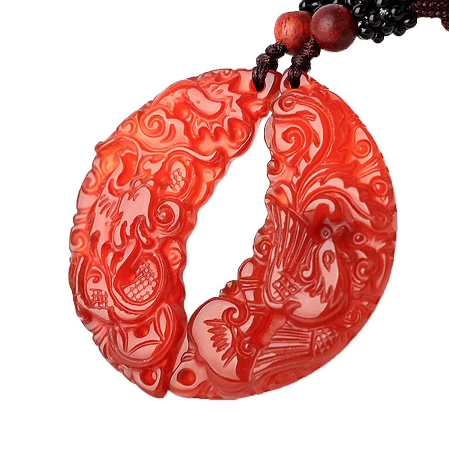 Подвеска из натурального красного агата Koraba модное ожерелье с агатом драконом