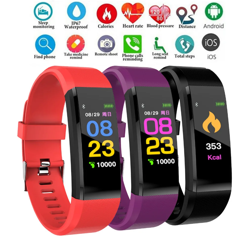 Смарт-часы Для женщин браслет монитор сердечного ритма Фитнес IP67