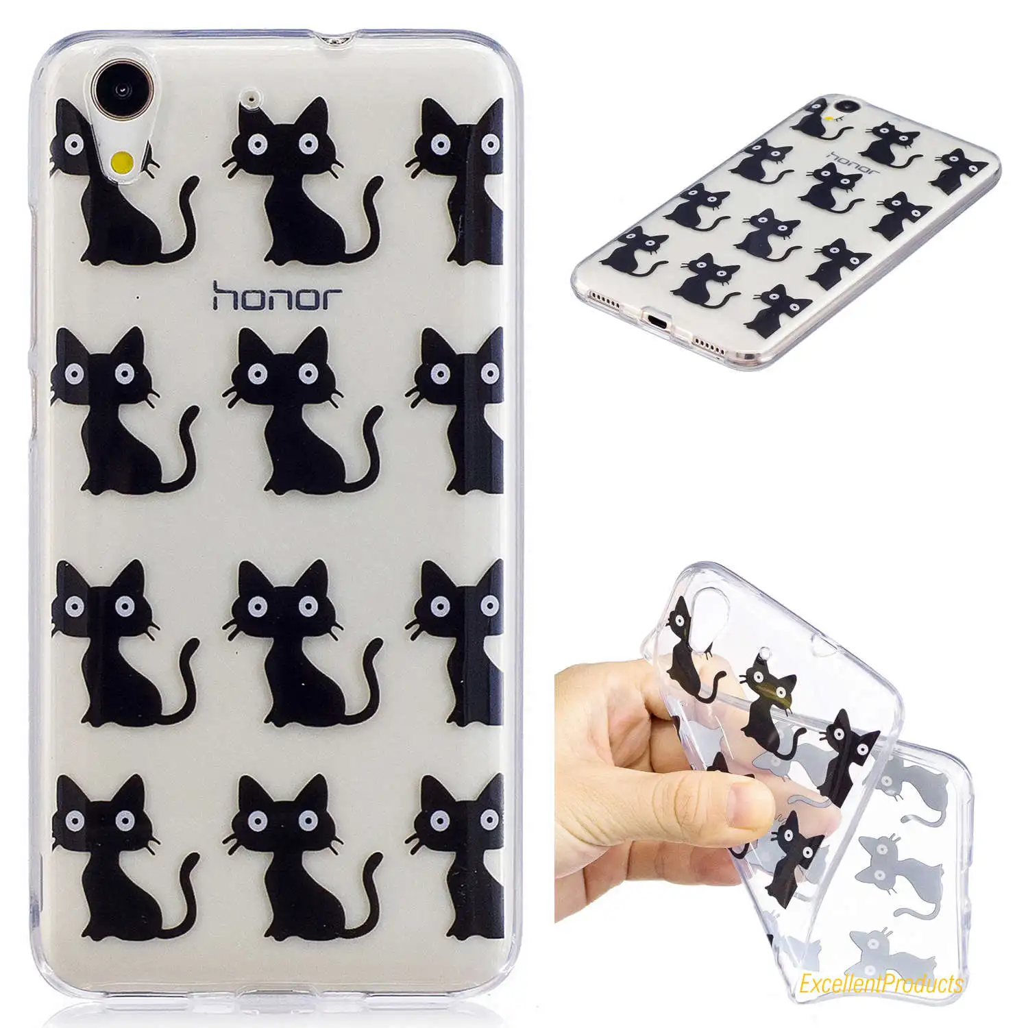 Мультфильм Cat Чехол Мягкий силиконовый IMD чехол для Huawei Y6 II милый кактус с пандой