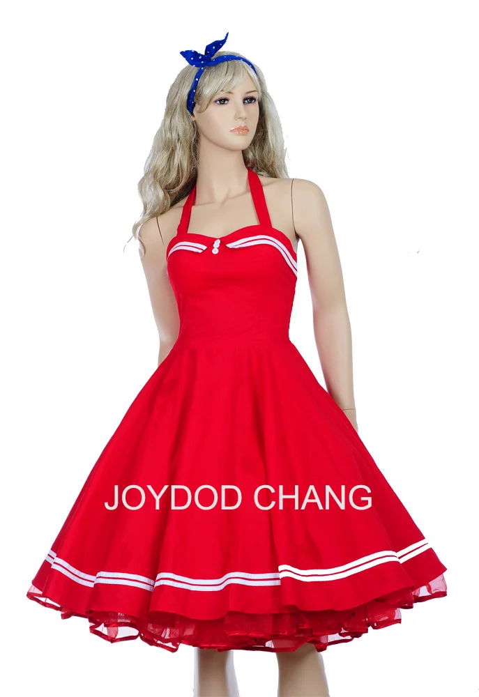 Женское винтажное платье летнее хлопковое без бретелек 50s 60s|vestidos de playa|rockabilly