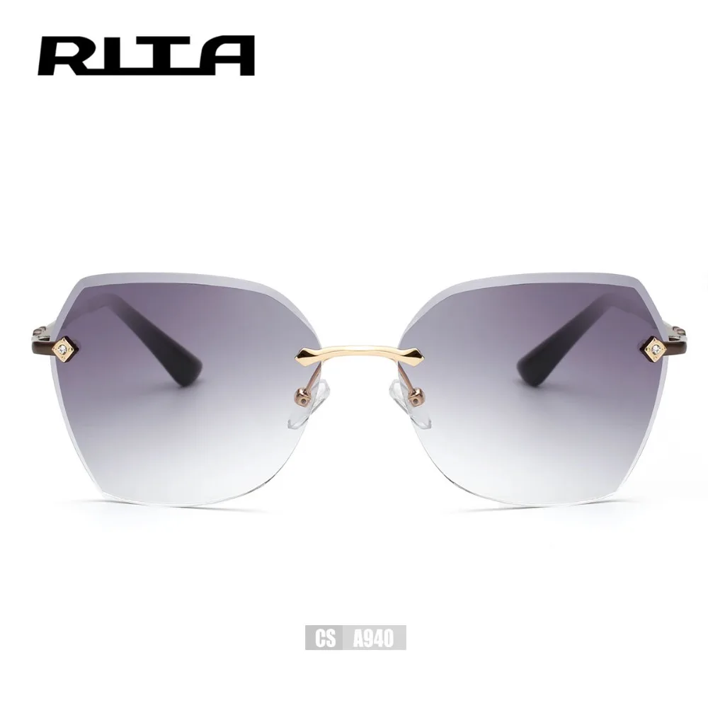 Новый РИТА Мода Металл Кристалл Полигон Женщины Мужчины Без Оправы