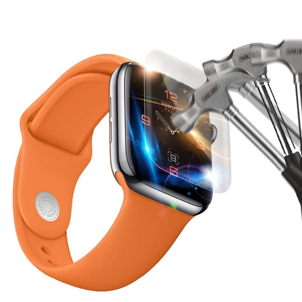 Полный охват Экран Защитная пленка для Apple Watch версии watch Series 4 40/44 мм Защитное