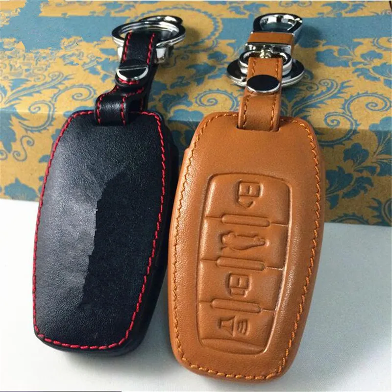 Кожаный чехол для ключа дистанционного управления стайлинга автомобиля
