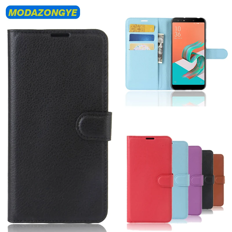 Asus Zenfone 5 Lite S630 чехол Роскошный кошелек Обложка на заднюю панель из искусственной