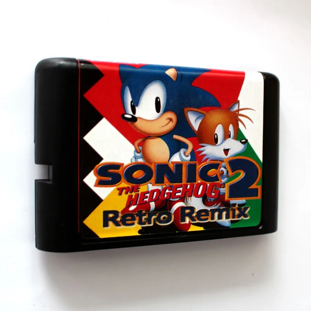 Звуковая 2 Ретро Remix 16 бит MD игровая карта для sega Mega Drive для Genesis
